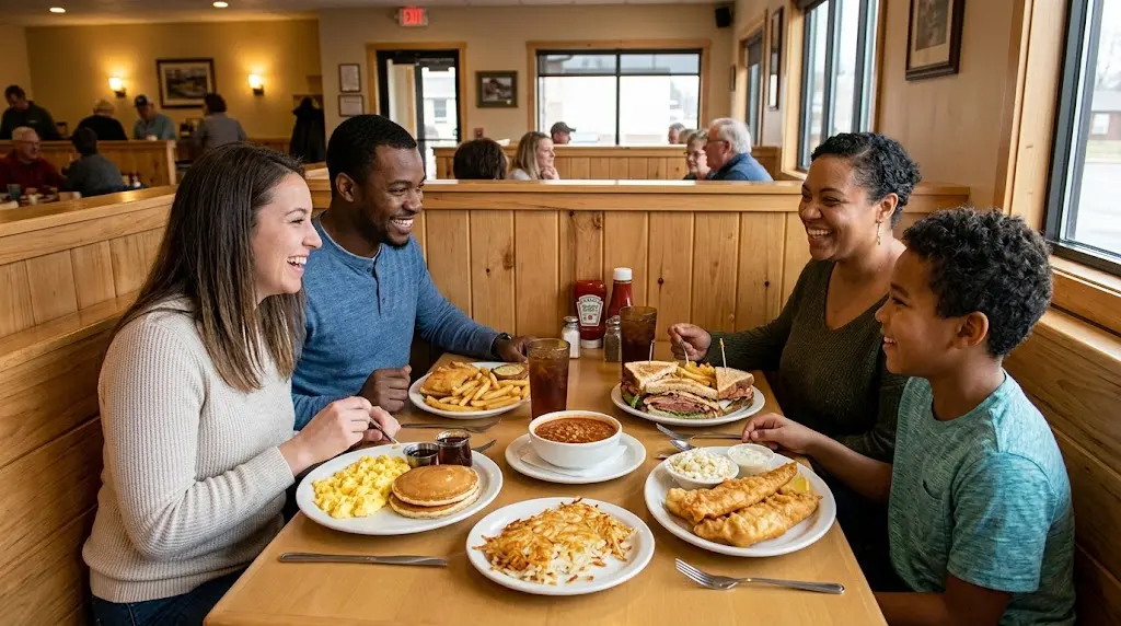 Family dining at Chequamegon Family Restaurant in Ashland Wisconsin
