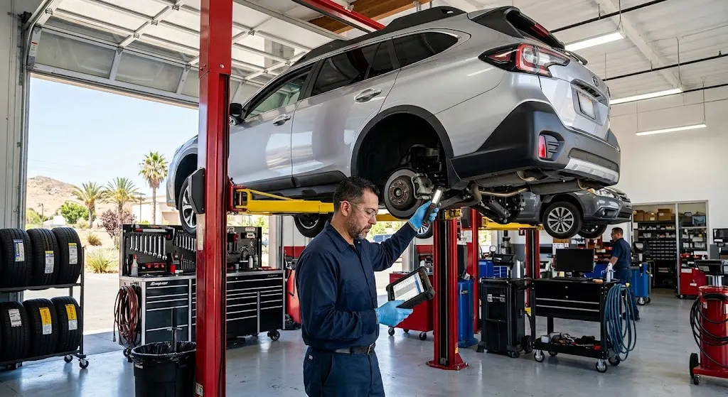 Redhawk Auto Service Temecula technician performing vehicle maintenance