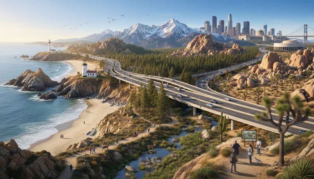 near by places to visit in california